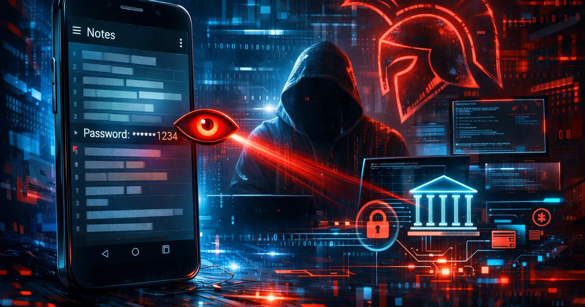 New Perseus Android banking malware monitors notes apps to steal sensitive data
